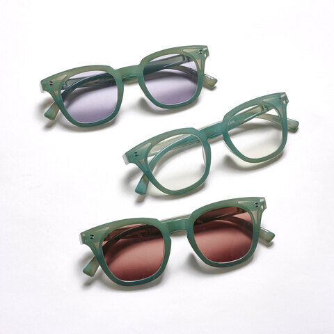 jugaadXX|Trunk smoke green サングラス 日本製 鯖江 かけ心地 ストレスフリー 軽量 機能性レンズ 調光レンズ 紫外線カット