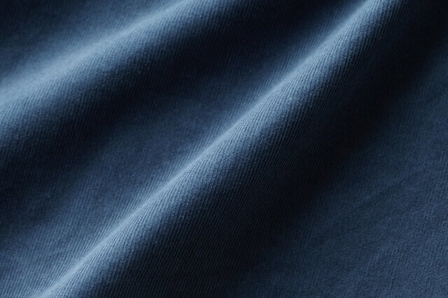 ASEEDONCLOUD｜HW collarless shirt corduroy blue