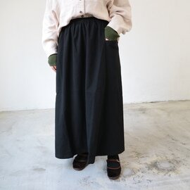 YARRA｜綿麻サイドポケットギャザースカート　YR-224-222