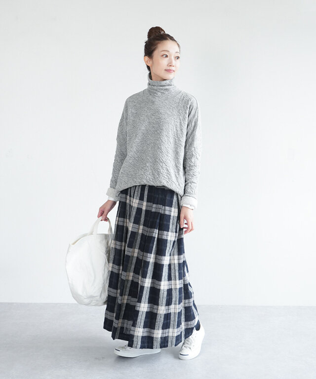 身長:164cm / カラー:03 グレー杢 / サイズ:one size