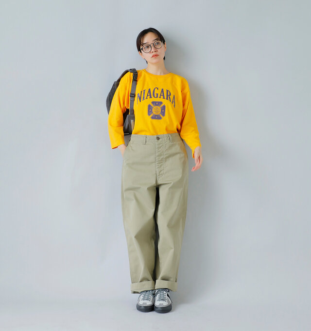 model saku：163cm / 43kg 
color : yellow / size : F