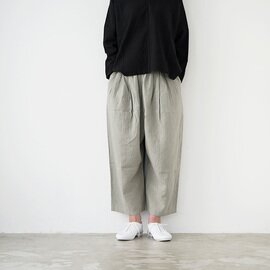 evam eva|エヴァムエヴァ water linen tuck pants ウォーターリネン タックパンツ E261T107