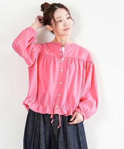 grin|【30%OFF】100/2ボイル バロンシャツ 長袖シャツ ブラウス 8251t-019