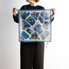 BINDU|BINDU ビンドゥー BBB1312-NY3 マッププリント バンダナ NEWYORK NATURAL