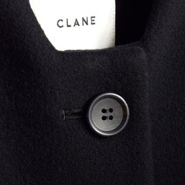 CLANE｜ノーカラー フレア コート 15101-0032-fn
