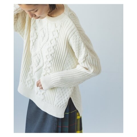 Aran Woollen Mills|サイドスリットセーター