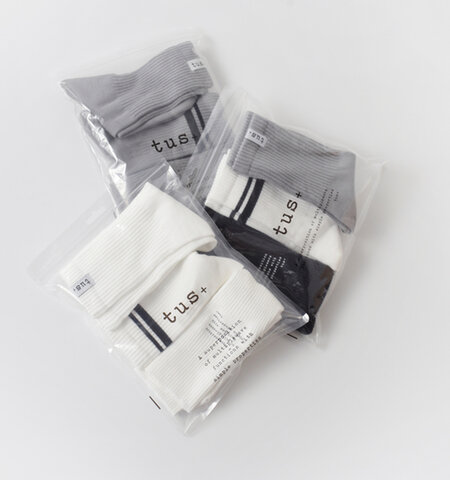 tus+|3カラー パック ソックス 靴下 “3COLOR / 3MIX COLOR PACK SOCKS” t002-3-mn