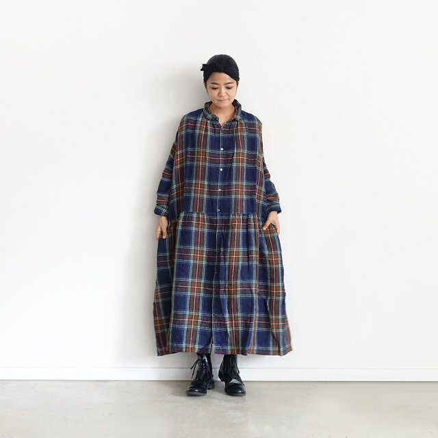 Model 158cm、Navy 着用