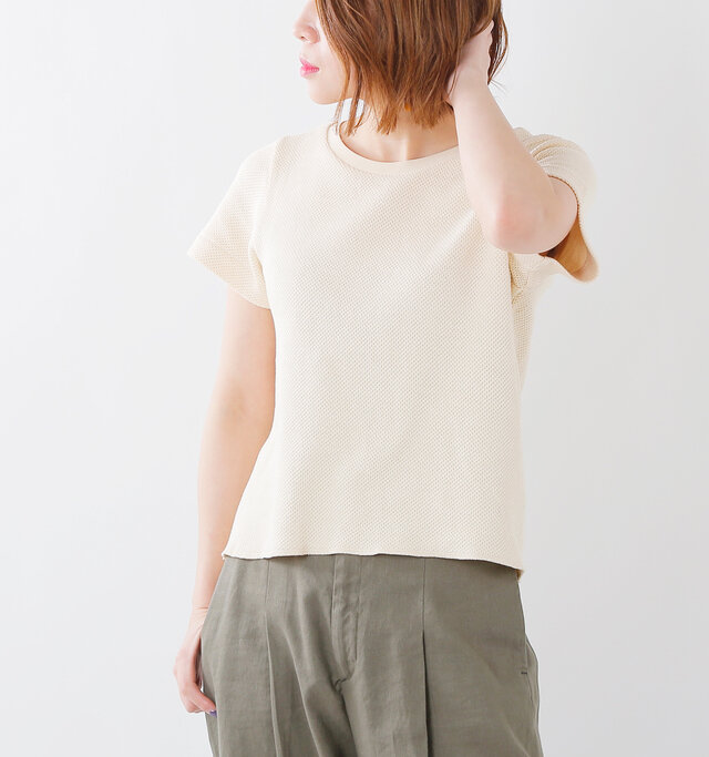 Johnbull ダブルフェイス鹿の子編みサーマルtシャツ Zc456 Mm Piu Johnbull ダブルフェイス鹿の子編みサーマルtシャツ Zc456 Mm Piu