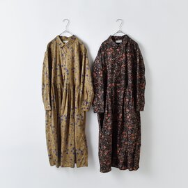 SOIL|60s キャンブリック フラワープリント レギュラー カラー ワンピース nsl25594-kr