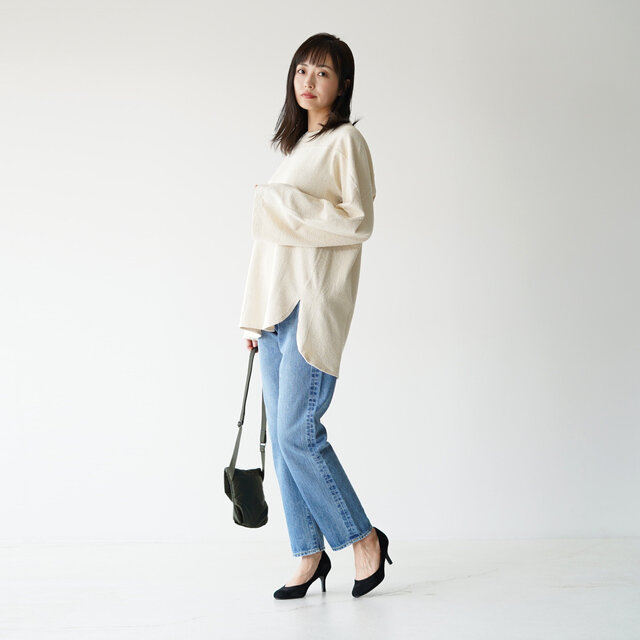 モデル: 162cm / 43kg
color:natural / size:0(S~M)