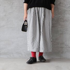 blue willow|コットン三つ綾ワイドクロップドパンツ
