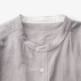 ASEEDONCLOUD｜HW collarless shirt　Linen