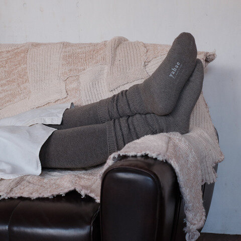 yahae|ORGANIC COTTON BLENDED YAK KNITTING PATTERNS SOCKS 【靴下 ソックス】