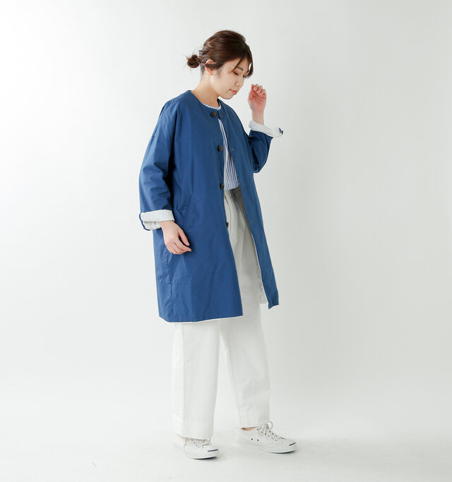 model hikari:165cm / 48kg
color : blue / size : 1(S)