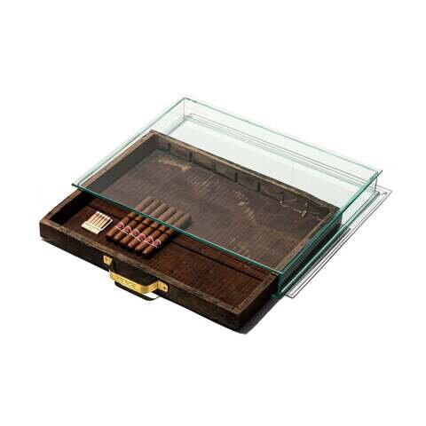 PUEBCO｜GLASS DISPLAY CASE WITH VINTAGE DRAWER