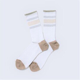 WHITE MAILS｜PAPER RIB LINE SOCKS 【UNISEX】【ギフト】【母の日ギフト】
