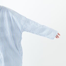 Veritecoeur｜バックギャザーロングシャツ LTD-033 ギャザー コットン シャツ