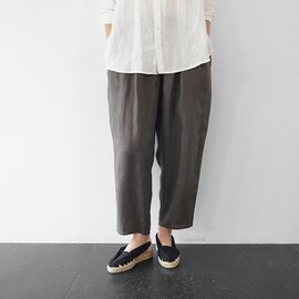 BASCO-nest|マオパンツ麻・22 リネン素材のビッグポケットパンツ 麻 ブルー ピンク サンド すみ黒 リネンパンツ