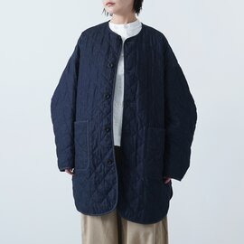NATURAL LAUNDRY|先染めキルトインディゴ ミドルコート | 7264J-013