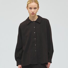 mizuiro ind|ウールブレンドバルーンスリーブチュニックシャツ