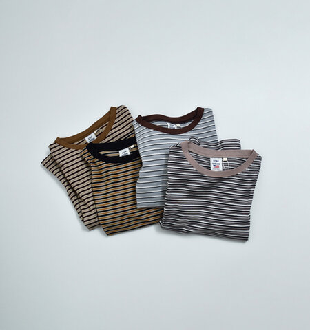 STAR&STRIPE|マルチボーダー リンガー Tシャツ ssmd-028m