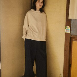 YARRA NEU|ウール混ピンストライプワイドパンツ NU-5455-432