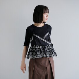 CREDONA|レース パッチワーク トップス LACE PATCHWORK TOPS 1426210053-0