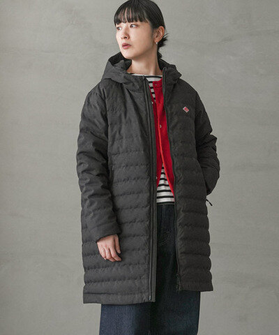 DANTON|ウールライクポリエステル ミドルダウン フーデッドコート レディース アウター dt-a0190pwl