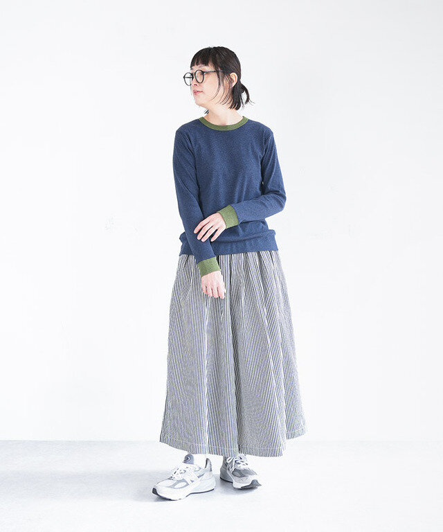 身長:165cm / カラー:64.トップネイビー/グリーン/着用サイズ:FREE