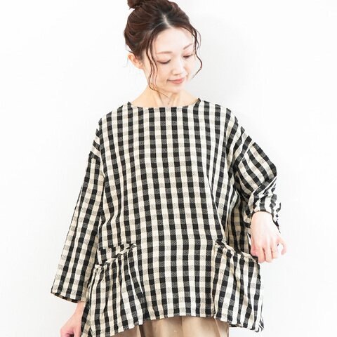 tumugu|【SALE 30%OFF】ヘリンボンギンガムチェック プルオーバー tb24434