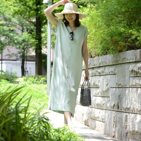 kauliina|シワが気にならない 涼やかワンピース