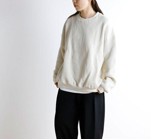 Sanca|Sanca サンカ S21FSW07 ビッグワッフルクルーネック