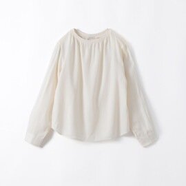 hatsutoki|w-face コットンロングティーブラウス|(エクリュ)【長袖ブラウス】
