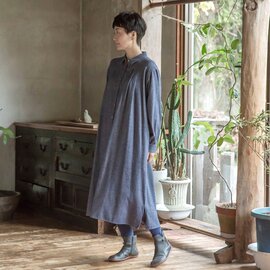 sisam|柔らかく温かなキレイめワンピース【オーガニックコットンフランネル】【長袖ワンピース】【重ね着】 / OCフランネルシャツワンピース