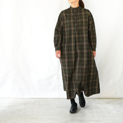 Grandma Mama Daughter チェックドロップショルダーワンピース Grandma Mama Daughter グランマママドーター キナリノモール Grandma Mama Daughter チェックドロップショルダーワンピース Grandma Mama Daughter グランマママドーター キナリノモール