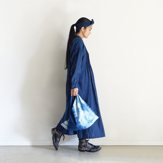Model 158cm、SHIBORI DYE 着用