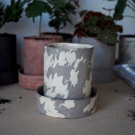 Studio Oyama｜Marbled Groenvall flower pot