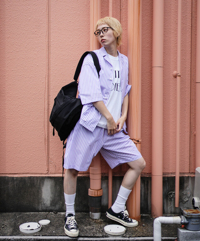 身長:164cm / カラー:46 Lilac × White / サイズ:3