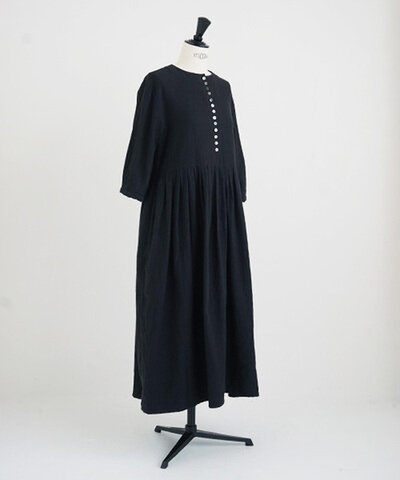 Mochi｜button dress  (sumi/・2)