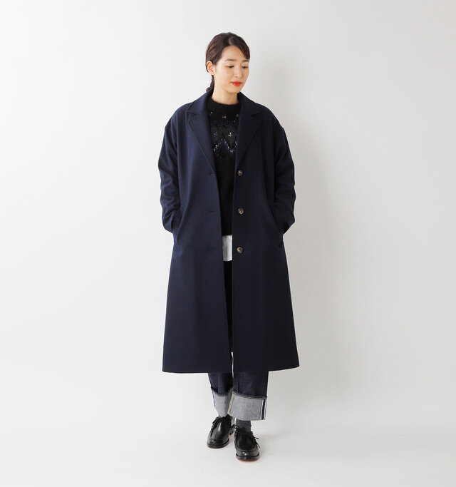 model mizuki:168cm / 50kg
color : navy blue / size : 36