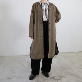 doux bleu|ウールパイピングコート DB-224-017