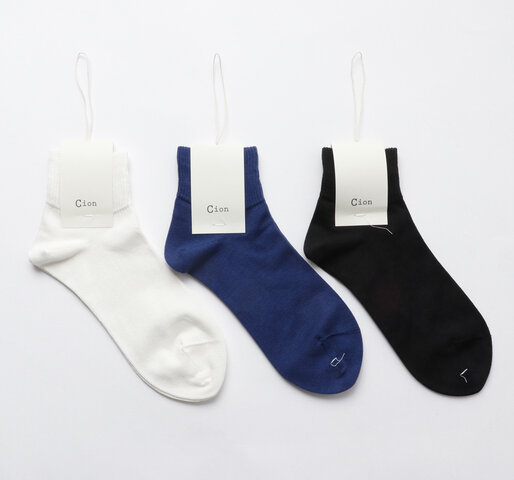 Cion|シルクコットンソックス・19-21201、19-20182