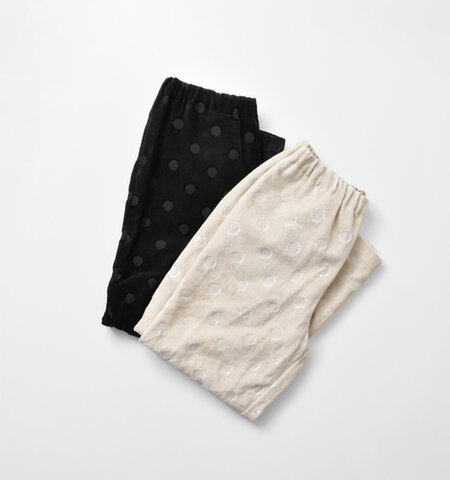 denicher|パイルドット ジャガード イージー パンツ dp253087