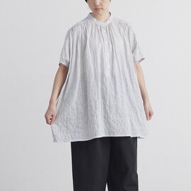 heavenly|シャーリング ストライプ ヘンリーネック チュニック 2624092