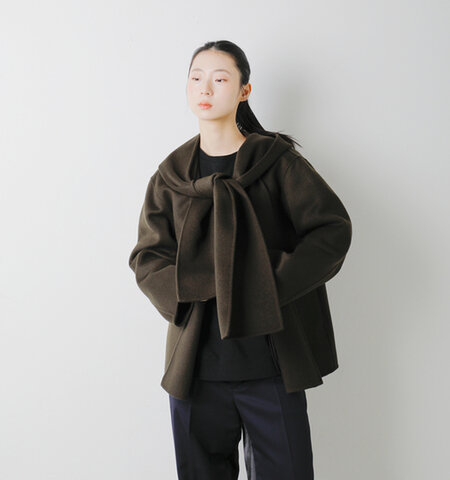 YLEVE|SUPER100s ウール ダブルクロス フーデッドコート “SUPER 100s WOOL DOUBLE CLOTH HOODED CO” 168-5210069