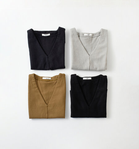 UNIVERSAL SEVEN|ウール 圧縮 Vネック ベスト us243ct021-kk