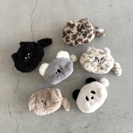 fam|【ノベルティ対象】犬・ねこ・パンダ・コアラ ぬいぐるみみたいなチャミーフェイスポーチ / ギフト