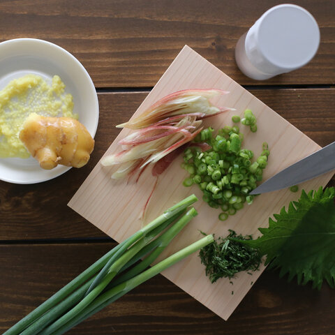 PORLEX|薬味の道具3点セット【薬味おろし・スパイスミル・ひのき薬味まな板】