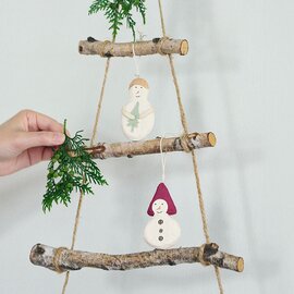 fog linen work|素朴な顔が可愛い HOLIDAY ORNAMENT 2 pcs set SNOWMAN クリスマスkurashisha